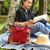 Cotton batik foldable tote bag, 'Blitar's Autumn' - Handmade Cotton Foldable Tote Bag with Warm Batik Motifs (image 2) thumbail