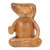 Wood sculpture, 'Blessing Squirrel' - Hand-Carved Wood Sculpture of Meditating Squirrel from Bali thumbail