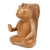 Wood sculpture, 'Blessing Squirrel' - Hand-Carved Wood Sculpture of Meditating Squirrel from Bali (image 2b) thumbail