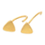 Gold-plated brass ear cuffs, 'Gracefulness' - Minimalist Triangular 22k Gold-Plated Brass Ear Cuffs