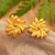 Gold-plated drop earrings, 'Perfect Pairing' - 22k Gold-Plated Leaf Drop Earrings from Indonesia