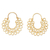 Gold-plated hoop earrings, 'Loop Flair' - Modern 22k Gold-Plated Hoop Earrings with Intertwined Loops
