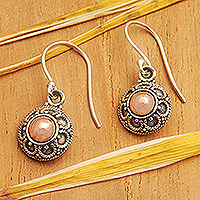 Gold-accented dangle earrings, 'Luxurious Bouquet'