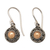 Gold-accented dangle earrings, 'Luxurious Bouquet' - Floral 18k Gold-Accented Sterling Silver Dangle Earrings thumbail
