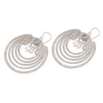 Cultured pearl and rainbow moonstone dangle earrings, 'Fancy Harmony' - Dangle Earrings with Pearls and Natural Rainbow Moonstones