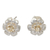 Cubic Zirconia Stud Earrings, 'Success Blossom' - Floral Stud Earrings Crafted from Sterling Silver