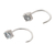 Ear cuffs de circonita cúbica - Ear Cuffs pulidos elaborados en plata de ley