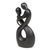 Wood sculpture, 'Staring at You' - Abstract Romantic Suar Wood Sculpture in a Black Hue (image 2c) thumbail