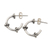 Sterling silver half-hoop earrings, 'Speckled Band' - Traditional Sterling Silver Balinese Half-Hoop Earrings