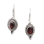 Garnet drop earrings, 'Virtue of the Passionate' - Traditional Sterling Silver Drop Earrings with Garnet Gems