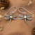 Gold-accented sterling silver dangle earrings, 'Dragonfly's Spell' - 18k Gold-Accented Dragonfly Dangle Earrings from Bali