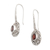Garnet drop earrings, 'Lover's Charm' - Sterling Silver Drop Earrings with Faceted Garnet Gems (image 2b) thumbail