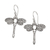 Sterling silver dangle earrings, 'Euphoric Flight' - Dragonfly-Themed Sterling Silver Dangle Earrings from Bali thumbail