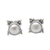 Cultured pearl stud earrings, 'Precious Elegance' - Sterling Silver Stud Earrings with Silver-White Pearls