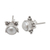 Cultured pearl stud earrings, 'Precious Elegance' - Sterling Silver Stud Earrings with Silver-White Pearls