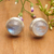 Rainbow moonstone stud earrings, 'Divine Feminineness' - Classic Sterling Silver Stud Earrings with Rainbow Moonstone