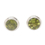 Aretes de peridoto - Aretes clásicos de plata de ley con joyas de peridoto