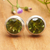 Peridot stud earrings, 'Green Divine Feminineness' - Classic Sterling Silver Stud Earrings with Peridot Jewels