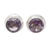 Amethyst stud earrings, 'Purple Divine Feminineness' - Polished Classic Sterling Silver Stud Earrings with Amethyst