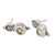 Citrine drop earrings, 'Happiness Trophy' - Polished Sterling Silver Drop Earrings with Citrine Jewels