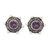 Amethyst stud earrings, 'Purple Universe' - Polished Amethyst Stud Earrings Crafted from Sterling Silver