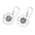 Sterling silver dangle earrings, 'Flourishing Discs' - Floral Hammered Sterling Silver Dangle Earrings from Bali