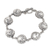 Sterling silver link bracelet, 'Sweet Miracle' - Floral and Leafy Sterling Silver Link Bracelet from Bali