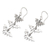 Sterling silver dangle earrings, 'Midnight Initiation' - Bat-Themed Polished Sterling Silver Dangle Earrings (image 2b) thumbail