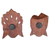 Wood magnet, 'Janger Classic Facets' (set of 2) - Set of 2 Painted Glittering Jempinis Wood Janger Magnets