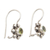 Peridot drop earrings, 'Fortune Planets' - Polished Sterling Silver Drop Earrings with Peridot Gems