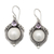 Ohrhänger aus kultivierten Mabe-Perlen und Amethysten - Silberne Ohrhänger mit Mabe-Zuchtperle und Amethyst