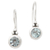 Blue topaz drop earrings, 'Unique Radiance' - Sterling Silver Drop Earrings with Round Blue Topaz Stone