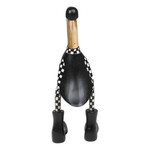 Bamboo root and teak wood figurine, 'Racing Duck' - Handcrafted Bamboo Root and Teak Wood Racing Duck Figurine