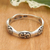 Sterling silver band ring, 'Chic and Classic' - Sterling Silver Band Ring with Traditional Balinese Motif (image 2) thumbail