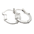 Sterling silver hoop earrings, 'Trendy Look' - Polished Sterling Silver Hoop Earrings with Dainty Orbs