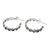 Sterling silver half-hoop earrings, 'Captivating Desire' - Sterling Silver Half-Hoop Earrings with Balinese Motifs