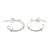 Sterling silver half-hoop earrings, 'Glamorous Subtlety' - Polished Sterling Silver Half-Hoop Earrings with Petite Orbs thumbail