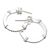 Sterling silver half-hoop earrings, 'Glamorous Subtlety' - Polished Sterling Silver Half-Hoop Earrings with Petite Orbs
