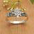 Sterling silver band ring, 'Brightest Star' - Sterling Silver Band Ring with Star Motif from Bali (image 2) thumbail