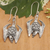 Sterling silver dangle earrings, 'Night Emperors' - Bat-Themed Sterling Silver Dangle Earrings Made in Bali (image 2) thumbail