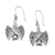 Sterling silver dangle earrings, 'Night Souls' - Bat-Themed Sterling Silver Dangle Earrings with Swirl Motifs thumbail