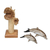 Wood sculpture, 'The Dolphins' - Dolphin-Themed Handmade Jempinis and Benalu Wood Sculpture