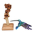 Wood sculpture, 'The Paradise Hummingbird' - Handcrafted Hummingbird Jempinis and Benalu Wood Sculpture