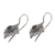 Onyx drop earrings, 'Dark Allure' - Oxidized Sterling Silver Drop Earrings with Black Onyx Stone (image 2b) thumbail