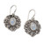 Rainbow moonstone dangle earrings, 'Luminous Splendor' - Balinese Silver Dangle Earrings with Rainbow Moonstone Gems