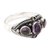 Amethyst multi-stone ring, 'Purple Enchantment' - Sterling Silver Multi-Gemstone Ring with Amethysts from Bali (image 2c) thumbail