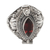 Garnet locket ring, 'Color of Passion' - Sterling Silver Locket Ring with Garnet Stone from Bali thumbail