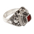 Carnelian locket ring, 'Trendy Red' - Sterling Silver Locket Ring with Carnelian Stone from Bali (image 2c) thumbail