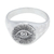 Sterling silver signet ring, 'Icon of Mysticism' - Polished Sterling Silver Signet Ring with Mystic Eye Symbol thumbail