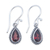 Garnet dangle earrings, 'Passion Pear' - Sterling Silver Dangle Earrings with Pear Garnet Stones thumbail